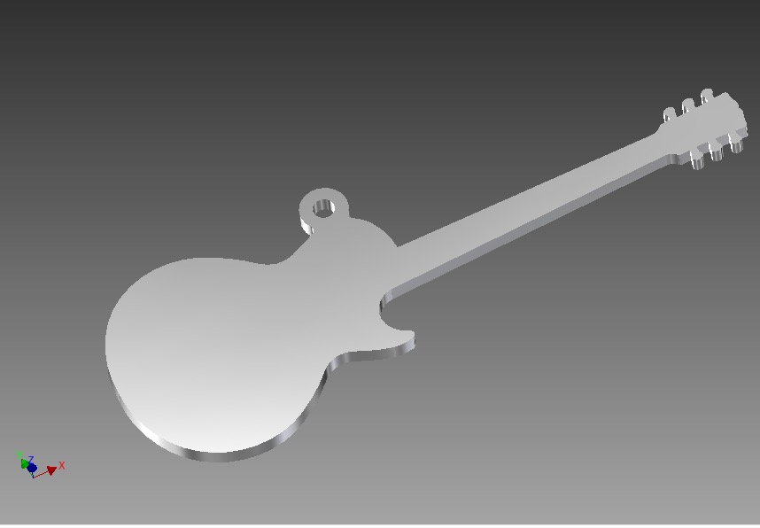 Download STL file Gibson Les Paul guitar pendant • 3D print template ...